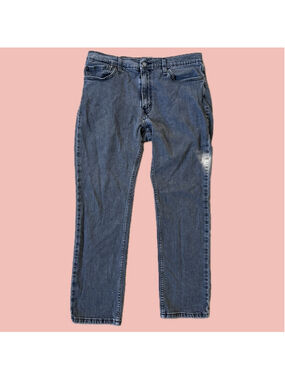 Levi’s Premium 36x30 Black Wash Straight Leg Jeans Vintage Fade